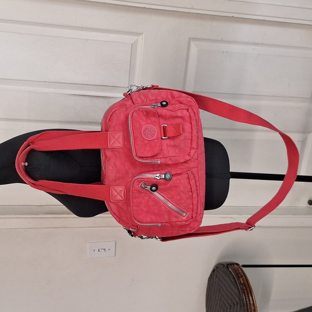 Kipling Defea Satchel Crossbody Pink